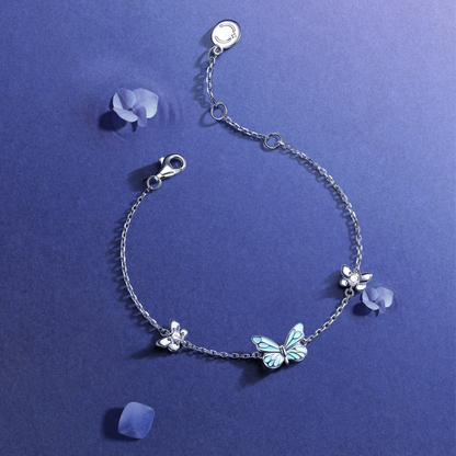 Pulsera Mariposa Iluminada (PLATA 925)